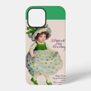 St. Patrick's Day Girl, Vintage iPhone 12 Hoesje