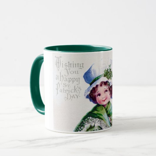 St. Patrick's Day Girl, Vintage Mok (Voorkant links)