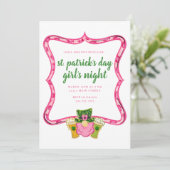 St Patrick's Day Girl's Night Kaart (Staand voorkant)