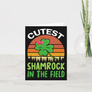St Patricks Day Girls Peuter Schattigee Shamrock i Kaart
