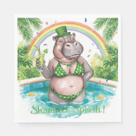 St. Patrick's Day Glam Nijlpaard Bikini in het zwe Servet
