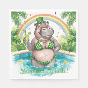 St. Patrick's Day Glam Nijlpaard Bikini in het zwe Servet