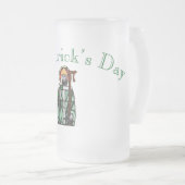 St. Patrick's Day Glas-in-loodraamontwerp Matglas Bierpul (Voorkant rechts)