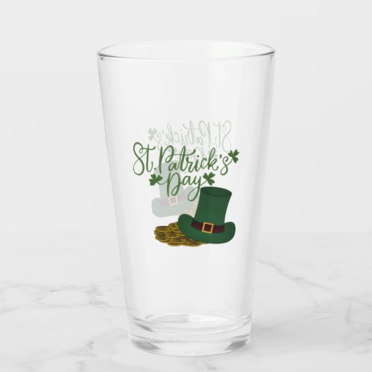 St. Patrick's Day Glass Cup Glas (Achterkant)