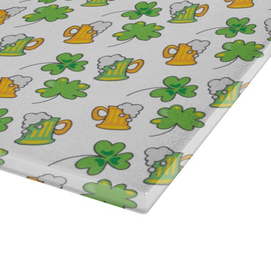 St. Patrick's Day Glass Cutting Board Snijplank (Hoek)