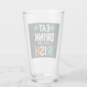 St Patrick's Day Glass Glas (Achterkant)