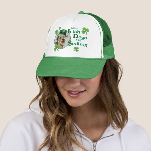 St. Patrick's Day Glen of Imal Terrier Trucker Pet (In situ)