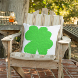 St. Patrick's Day glinsterende klaver geluks klave Buitenkussen