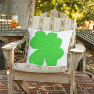 St. Patrick's Day glinsterende klaver geluks klave Buitenkussen
