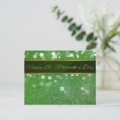 St. Patrick's Day Glitter Shamrock Briefkaart (Staand voorkant)