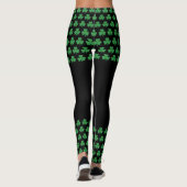 St. Patrick's Day Glitter Shamrock Cutout Leggings (Achterkant)