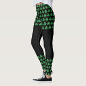 St. Patrick's Day Glitter Shamrock Cutout Leggings (Links)