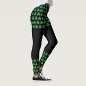 St. Patrick's Day Glitter Shamrock Cutout Leggings (Rechts)