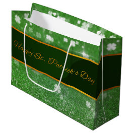 St. Patrick's Day Glitter Shamrock Groot Cadeauzakje