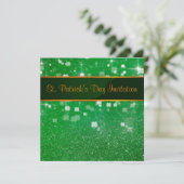 St. Patrick's Day Glitter Shamrock Kaart (Staand voorkant)