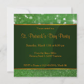 St. Patrick's Day Glitter Shamrock Kaart (Achterkant)