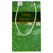 St. Patrick's Day Glitter Shamrock Klein Cadeauzakje (Achterkant)