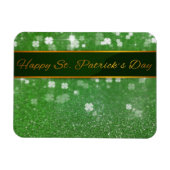St. Patrick's Day Glitter Shamrock Magneet (Horizontaal)