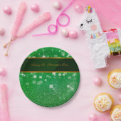 St. Patrick's Day Glitter Shamrock Papieren Bordje (Feest)