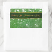 St. Patrick's Day Glitter Shamrock Rechthoekige Sticker (Tas)