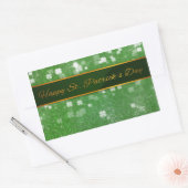 St. Patrick's Day Glitter Shamrock Rechthoekige Sticker (Envelop)