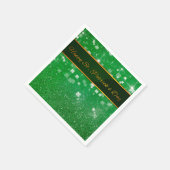 St. Patrick's Day Glitter Shamrock Servetten (Hoek)