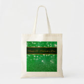 St. Patrick's Day Glitter Shamrock Tote Bag (Voorkant)