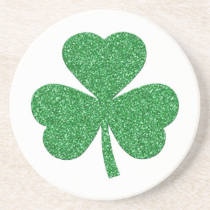 St. Patrick's Day Glitter Shamrock Zandsteen Onderzetter