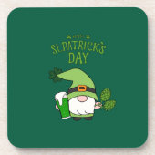 St. Patrick's Day Gnome Bier Onderzetter (Voorkant)