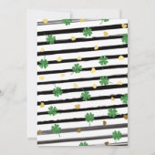 St. Patrick's Day Gnome Birthday Party Invitation Kaart (Achterkant)