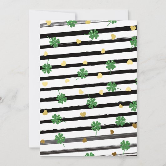 St. Patrick's Day Gnome Birthday Party Invitation Kaart (Achterkant)