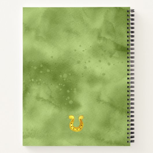 St. Patrick's Day Gnome in een vrachtwagen Notitieboek (Achterkant)