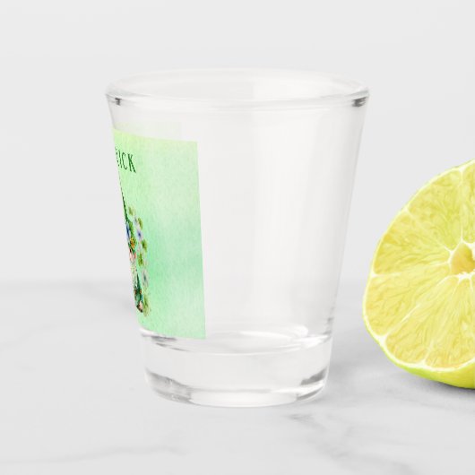 St. Patricks Day Gnome Leprechaun Personalized Shot Glas (Rechts)