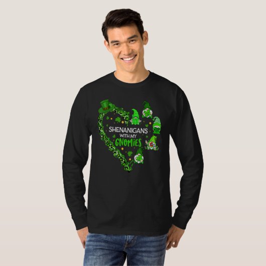 St Patricks Day Gnome Let Shenanigans Begin Shamro T-shirt (Voorkant volledig)