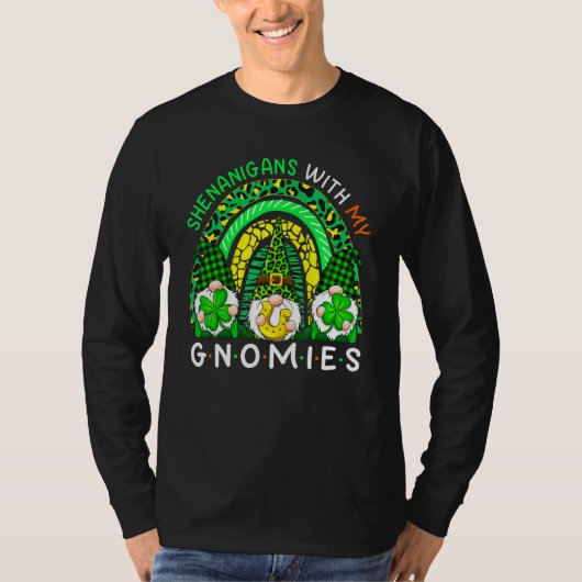 St Patricks Day Gnome Let Shenanigans Begin Shamro T-shirt (Voorkant)