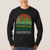 St Patricks Day Gnome Let Shenanigans Begin Shamro T-shirt (Voorkant)