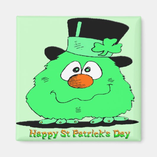 St Patrick's Day Gnome Magneet (Voorkant)
