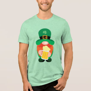 St. Patrick's Day Gnome met bier Tri-Blend Shirt