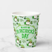 St. Patrick's Day Gnome Paper Cup Papieren Bekers (Voorkant)