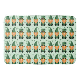 St Patricks Day Gnome Pattern Badmat