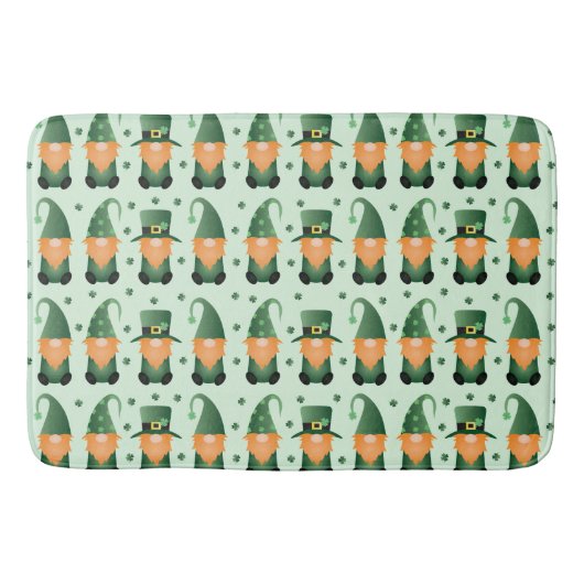 St Patricks Day Gnome Pattern Badmat (Voorkant)