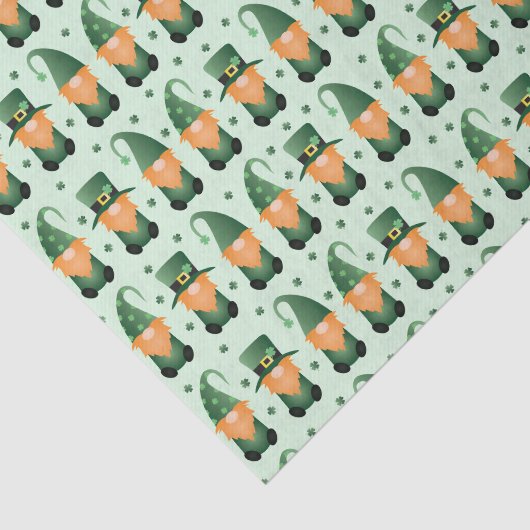 St Patricks Day Gnome Pattern Tissuepapier (Detail)