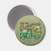 St. Patrick's Day Gnomen in Truck Shenanigans Magneet (Voorkant / Achterkant)