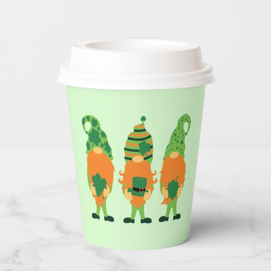 St. Patrick's Day Gnomes-59065 Papieren Bekers (Achterkant)