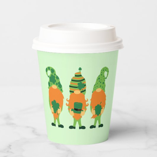 St. Patrick's Day Gnomes-59065 Papieren Bekers (Voorkant)