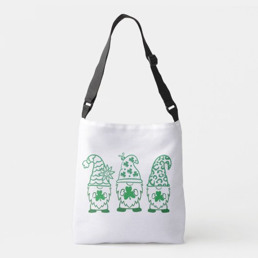 St. Patrick's Day Gnomes-60682 Crossbody Tas (Achterkant)