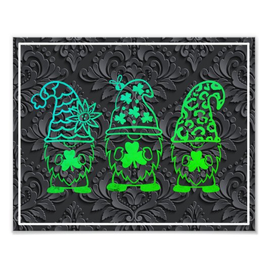 St. Patrick's Day Gnomes-60682 Foto Afdruk (Voorkant)