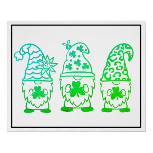 St. Patrick's Day Gnomes-60682 Perfect Poster