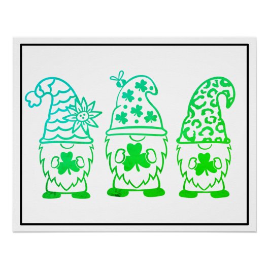 St. Patrick's Day Gnomes-60682 Perfect Poster (Voorkant)