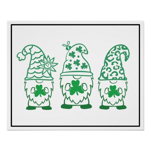 St. Patrick's Day Gnomes-60682 Perfect Poster (Voorkant)